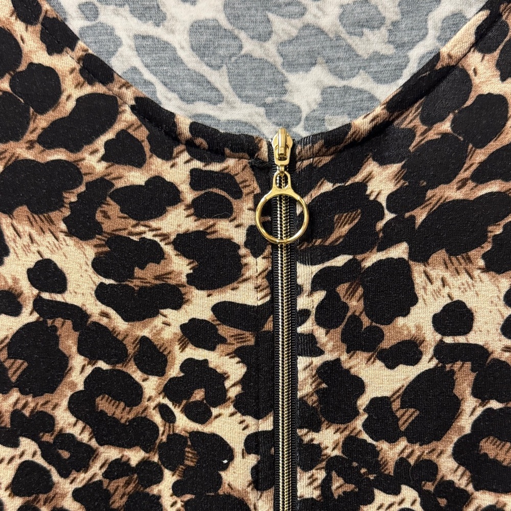 Lascana Animal Print Dress with Drawstring Waist - Size US 12